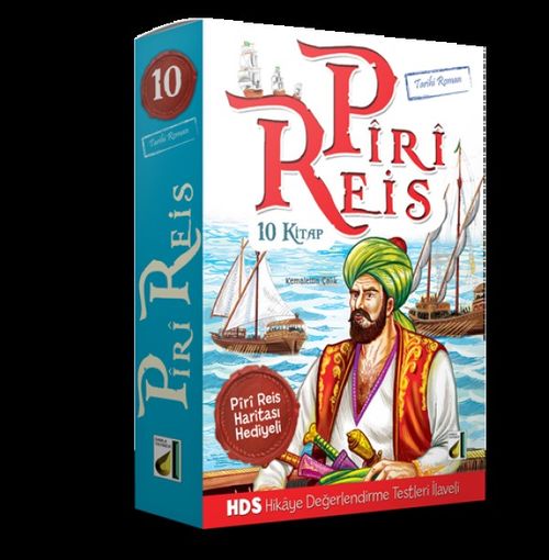 Piri Reis'in Serüvenleri (10 Kitap) Dev Boyutta Piri Reis Haritası Hediyeli