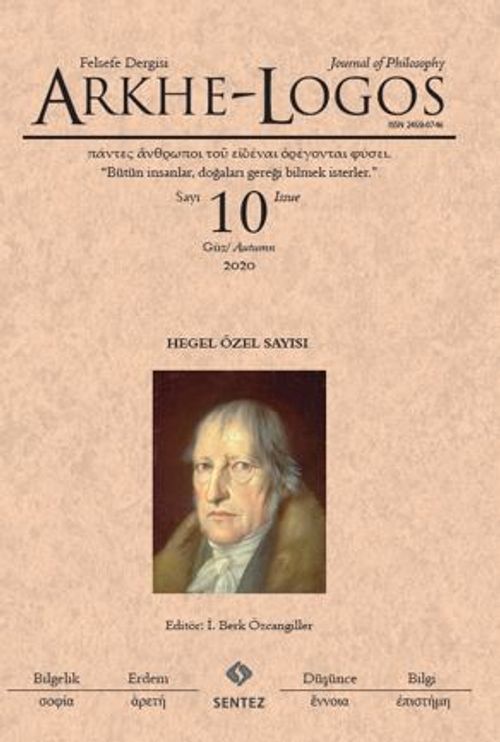 Arkhe Logos Dergisi Sayı: 10  Güz 2020