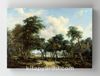 Full Frame Rulo Kanvas - Meindert Hobbema - A Woody Landscape with a Cottage (FF-KT110)
