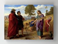 Full Frame Rulo Kanvas - Julius Schnorr von Carolsfeld - Ruth in Boaz's Field (FF-KT105)