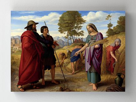 Full Frame Rulo Kanvas - Julius Schnorr von Carolsfeld - Ruth in Boaz's Field (FF-KT105)