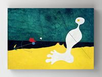 Full Frame Rulo Kanvas - Joan Miró - Person Throwing a Stone at a Bird (FF-KT101)