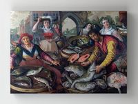 Full Frame Rulo Kanvas - Joachim Beuckelaer - The Four Elements Water	(FF-KT099)