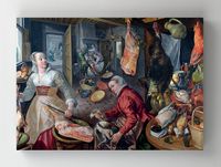 Full Frame Rulo Kanvas - Joachim Beuckelaer - The Four Elements Fire (FF-KT098)