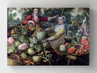 Full Frame Rulo Kanvas - Joachim Beuckelaer - The Four Elements Earth (FF-KT097)