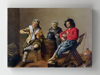 Full Frame Rulo Kanvas - Jan Molenaer - Two Boys and a Girl Making Music (FF-KT096)