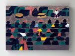 Full Frame Rulo Kanvas - Jacob Lawrence The Railroad Stations in the South were crowded with people leaving for the North (FF-KT090)