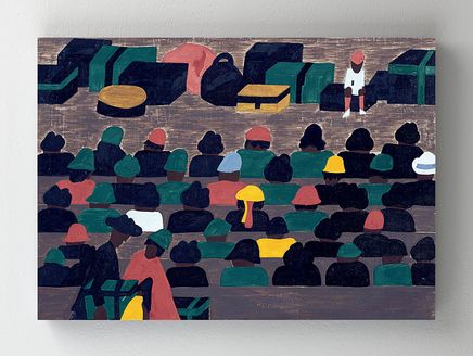 Full Frame Rulo Kanvas - Jacob Lawrence The Railroad Stations in the South were crowded with people leaving for the North (FF-KT090)