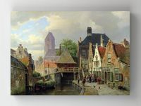 Full Frame Rulo Kanvas - Willem Koekkoek - View of Oudewater	(FF-KT166)