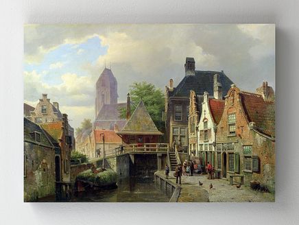 Full Frame Rulo Kanvas - Willem Koekkoek - View of Oudewater	(FF-KT166)