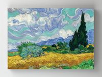 Full Frame Rulo Kanvas - Vincent Van Gogh - Wheat Field with Cypresses (FF-KT165)