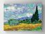 Full Frame Rulo Kanvas - Vincent Van Gogh - Wheat Field with Cypresses (FF-KT165)