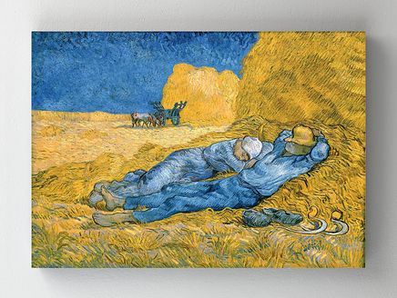 Full Frame Rulo Kanvas - Vincent van Gogh - Resting after Work (after Millet), 1889 (FF-KT161)