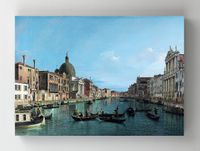 Full Frame Rulo Kanvas - Studio of Canaletto - Venice The Grand Canal with S  Simeone Piccolo (FF-KT154)
