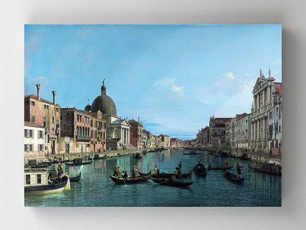Full Frame Rulo Kanvas - Studio of Canaletto - Venice The Grand Canal with S  Simeone Piccolo (FF-KT154)
