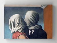 Full Frame Rulo Kanvas - René Magritte -The Lovers (FF-KT147)