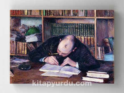 Full Frame Rulo Kanvas - Portrait of the Bookseller E.J Fontaine - Gustave Caillebotte (FF-KT144)