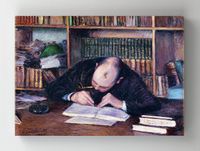 Full Frame Rulo Kanvas - Portrait of the Bookseller E.J Fontaine - Gustave Caillebotte (FF-KT144)