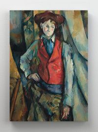 Full Frame Rulo Kanvas - Paul Cézanne - Le Garçon Au Gilet Rouge, Par (FF-KT133)
