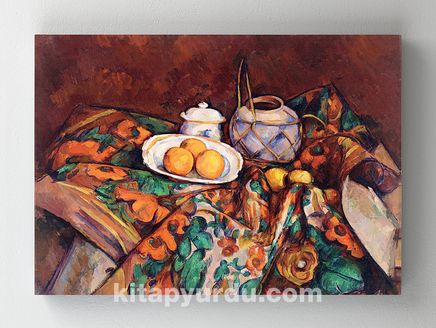 Full Frame Rulo Kanvas - Paul Cézanne - Still Life with Ginger Jar, Sugar Bowl, and Oranges (FF-KT130)