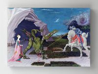 Full Frame Rulo Kanvas - Paolo Uccello - Saint George and the Dragon (FF-KT126)