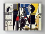 Full Frame Rulo Kanvas - Pablo Picasso - Ressam ve Model Painter and Model Paris 1928 (FF-KT125)