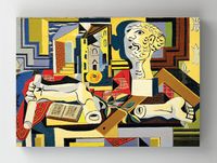 Full Frame Rulo Kanvas - Pablo Picasso - Alçı Baş ile Atölye - Studio with Plaster Head (FF-KT124)