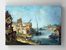 Full Frame Rulo Kanvas - Michele Marieschi - Buildings and Figures near a River with Shipping	(FF-KT115)