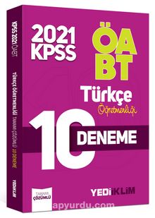 2021 ÖABT Türkçe Öğretmenliği Tamamı Çözümlü 10 Deneme - Kolektif