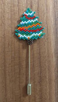 Miyuki Çam Ağacı Yaka İğnesi (Miyuki 719)