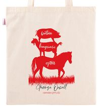 Askılı Bez Çanta - Hayvan Çiftliği - Bütün Hayvanlar Eşittir