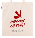 Askılı Bez Çanta - Hayvan Çiftliği - Bayrak
