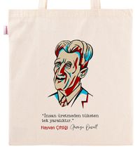 Askılı Bez Çanta - 1984 - Portre George Orwell