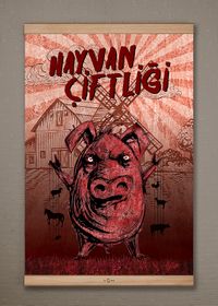 Full Frame Kanvas Poster - Hayvan Çiftliği, Napoleon (FFK-010)