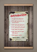 Full Frame Kanvas Poster - Hayvan Çiftliği, Hayvanizm 7 Emir (FFK-009)