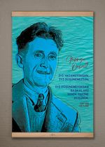 Full Frame Kanvas Poster - Hayvan Çiftliği Yazmak ve Düşünmek - George Orwell	(FFK-007)