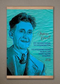 Full Frame Kanvas Poster - Hayvan Çiftliği Yazmak ve Düşünmek - George Orwell	(FFK-007)