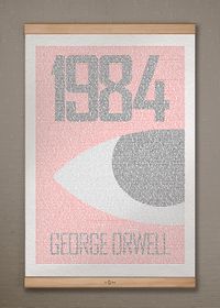 Full Frame Kanvas Poster - 1984, Roman Kapağı Metnili (FFK-004)