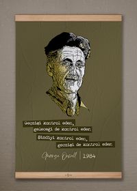 Full Frame Kanvas Poster  - 1984 Kontrol - George Orwell	(FFK-001)