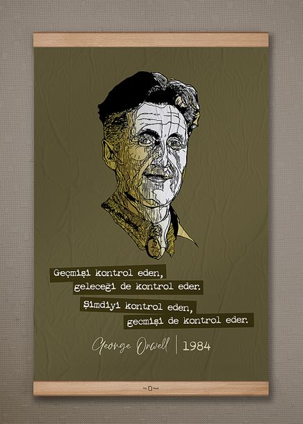 Full Frame Kanvas Poster  - 1984 Kontrol - George Orwell	(FFK-001)
