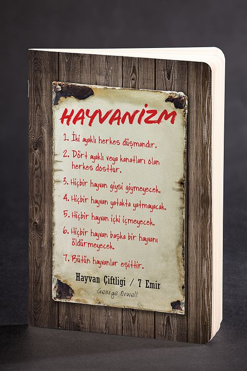 Akıl Defteri - Hayvan Çiftliği - Hayvanizm 7 Emir (15x22)