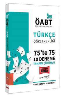 2021 ÖABT Türkçe Öğretmenliği 75’te 75 Tamamı Çözümlü 10 Deneme Sınavı