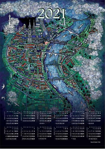 2021 Takvimli Poster - Minyaturler - Nusret Colpan Koln