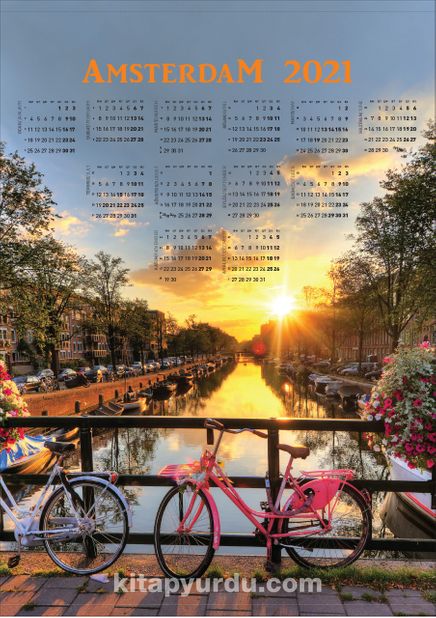 2021 Takvimli Poster - Sehirler - Amsterdam
