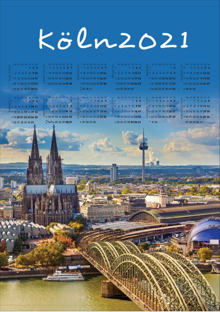 2021 Takvimli Poster - Sehirler - Köln