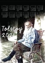 2021 Takvimli Poster - Yazarlar - Tolstoy
