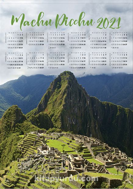 2021 Takvimli Poster - Afiş - Machu Picchu