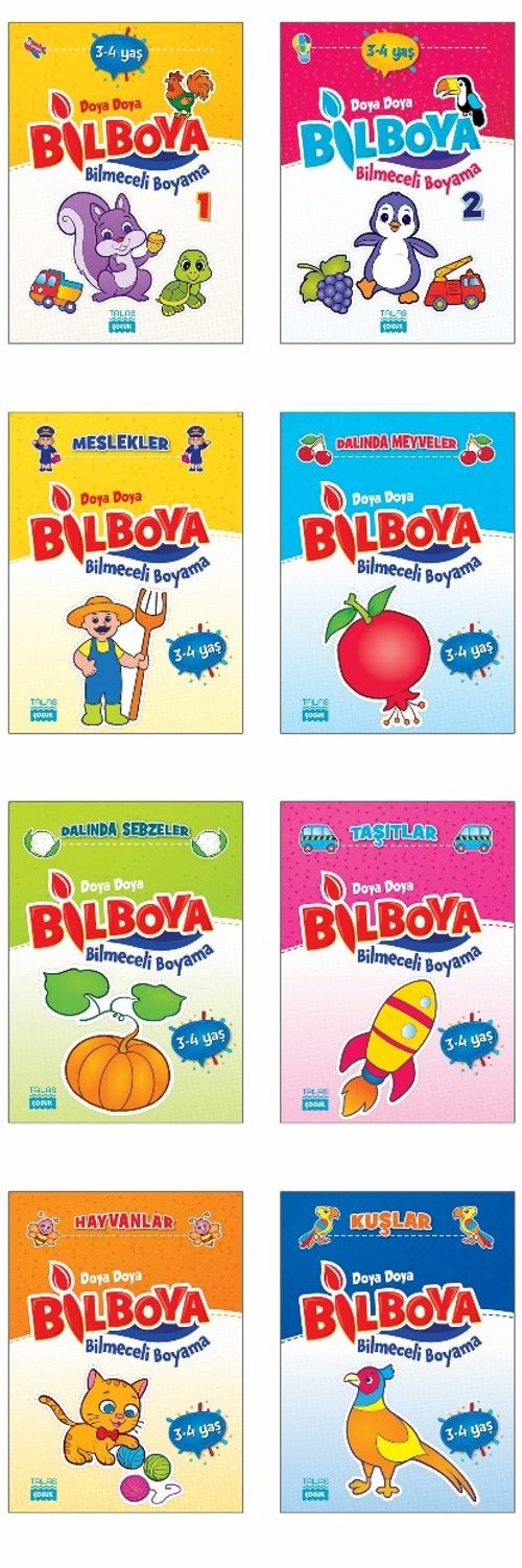 3 - 4 Yaş Bilmeceli Boyama Doya Doya Bilboya