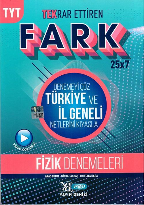 TYT Fizik Fark 25x7 Tekrar Ettiren Denemeleri