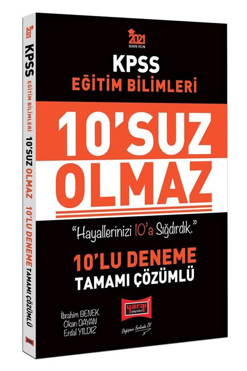 2021 KPSS Eğitim Bilimleri 10'suz Olmaz Tamamı Çözümlü 10 Deneme